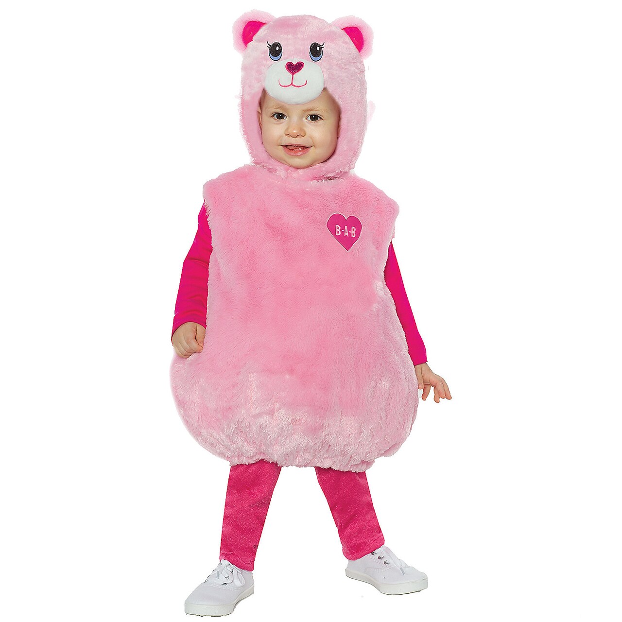 Build A Bear Pink Cuddles Teddy Costume Plush Fur Hooded Outfit